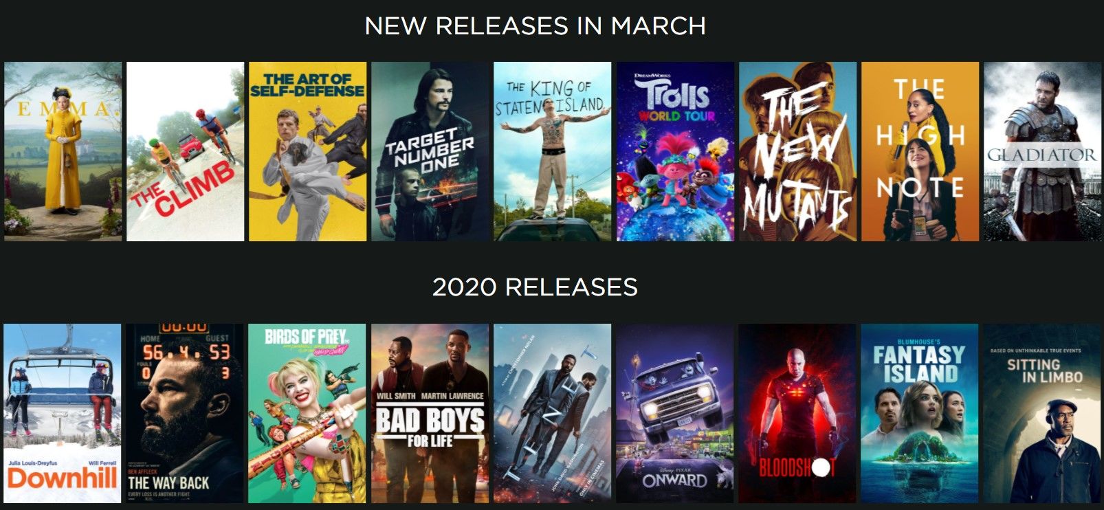 New releases in March