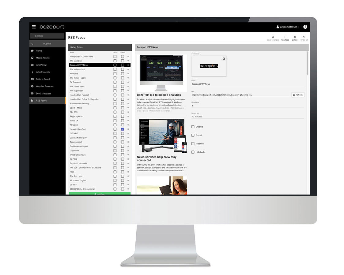 Create RSS feed